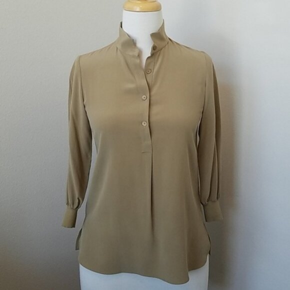 NWT Lafayette 148 NY Chai 100% Silk Top - Picture 1 of 8